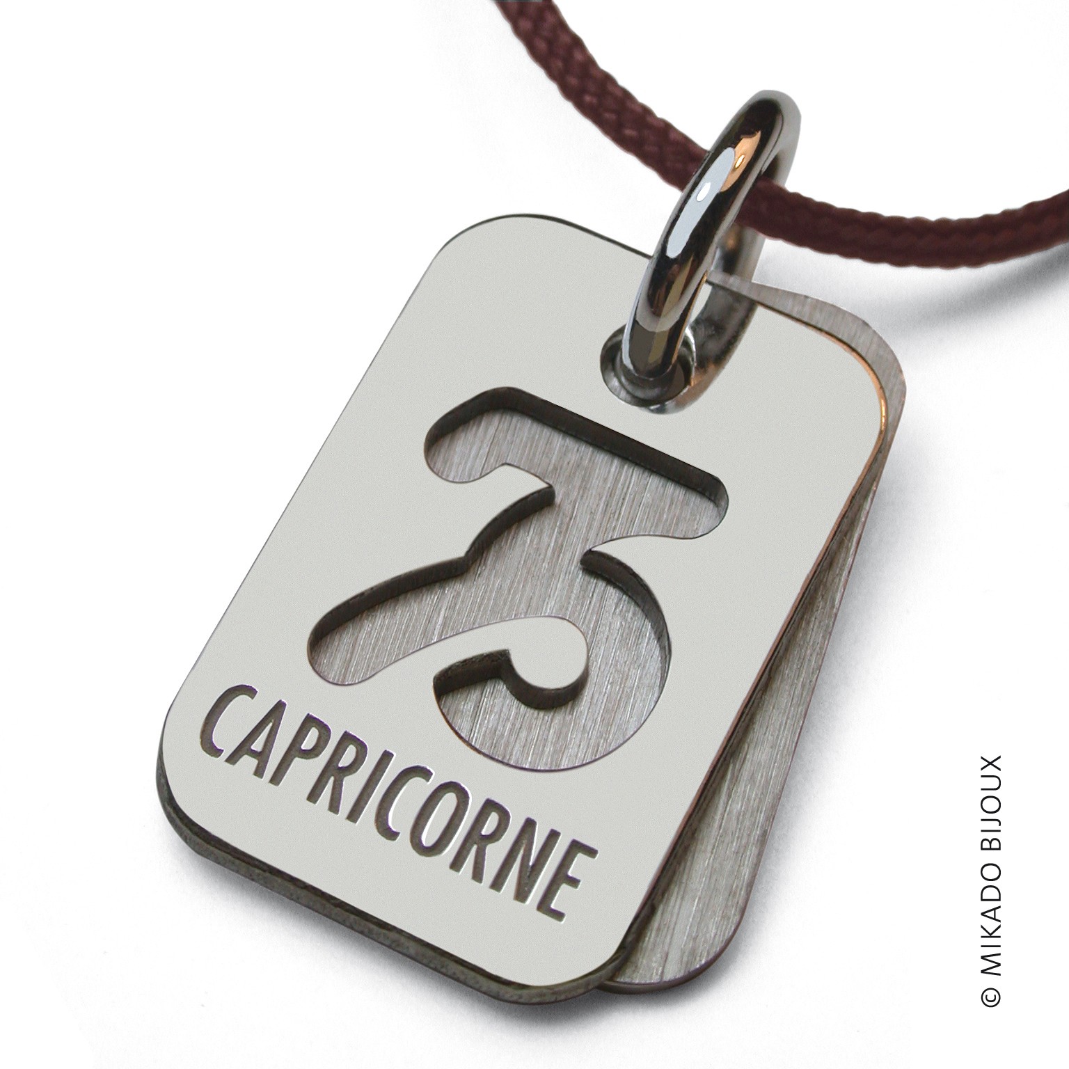 Pendentif Signe Du Capricorne En Argent Massif - Bijou Unisexe Occasion - Ref. 175