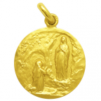médailles en or Notre dame de Lourdes