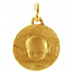 Médaille a.augis en or pour baptême