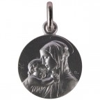 Médaille Vierge à l'enfant en argent