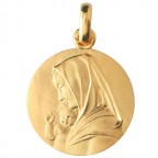 Médaille de baptême Vierge à l'enfant 