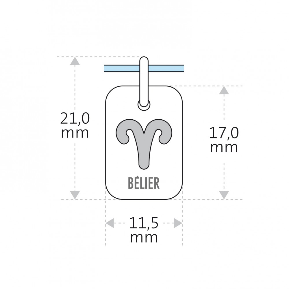 Pendentif Médaille Argentée Zodiaque Bélier - Diamètre 20mm - Fantaisie - Neuf Sans Emballage