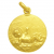 Médaille enfant Jésus nouveau né en or 18 carats, diamètre 16 mm