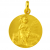 Médaille Saint Jean Baptiste en or 18 carats, 16 mm