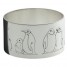 ercuis rond de serviette pingouins en métal argenté